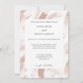 Chique Roze Roos Abstract Huwelijk Kaart (Voorkant)