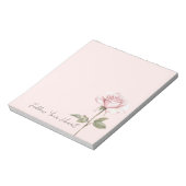 Chique Roze Roos Bloem Notitieblok (Linkerzijde)