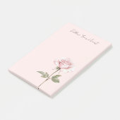 Chique Roze Roos Bloem Post-it® Notes (Schuin)