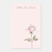 Chique Roze Roos Bloem Post-it® Notes (Voorkant)