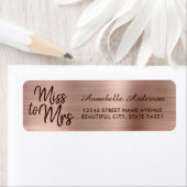 Chique Roze Rose Gold Metal Folie Sparkle Miss to  Etiket (Insitu)