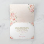 Chique Roze Roze Bloemige Baby Bruids Shower Huwel Bedankkaart (Binnen)