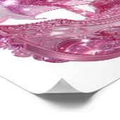 Chique Roze ROZE GLITTERIGE SHIP Poster (Hoek)