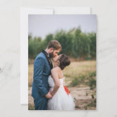 Chique Roze Roze Gouden Bloem Bruidsfotografie Tro Aankondiging (Achterkant)