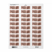 Chique Roze Roze Gouden Metaal Folie Glans Miss to Etiket (Full Sheet)
