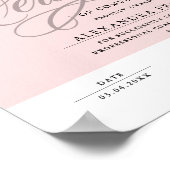 Chique Roze Roze Professionele Certificaat Schoonh Poster (Hoek)