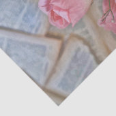 Chique Roze Rozen Landelijk Rustiek Vintage Tissuepapier (Detail)