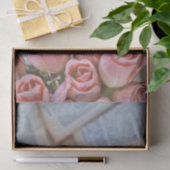 Chique Roze Rozen Landelijk Rustiek Vintage Tissuepapier (Geschenk)
