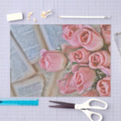 Chique Roze Rozen Landelijk Rustiek Vintage Tissuepapier (Craft)