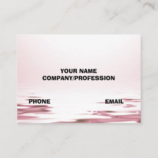 chique roze rozen visitekaartje (Achterkant)