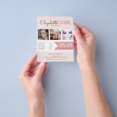 Chique Roze Schoonheidssalon Promo Flyer (Hand)