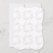 Chique roze slab lint meisje BABY SHOWER uitnodigi Kaart (Achterkant)