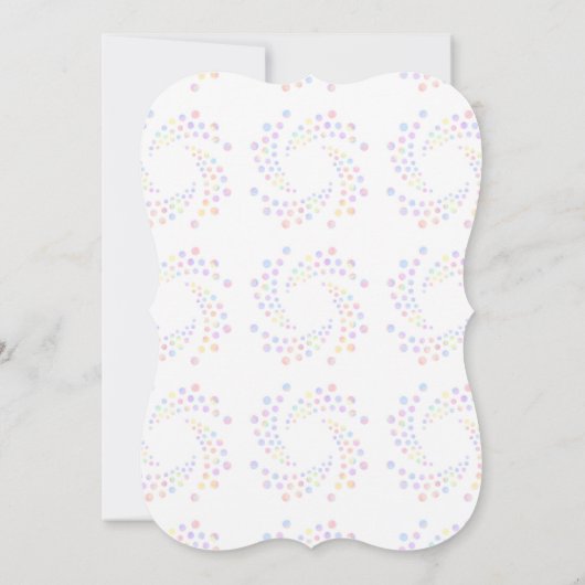 Chique roze slab lint meisje BABY SHOWER uitnodigi Kaart (Achterkant)