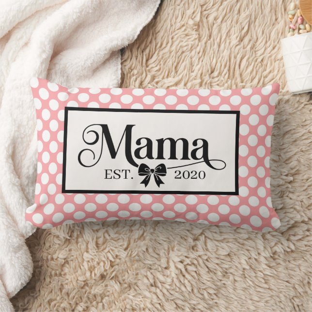 Chique Roze Stippen Custom Mama Aandenken Kussen (Deken)