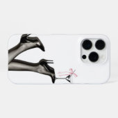 Chique Roze Streep Cocktail iPhone Hoesje (Achterkant horizontaal)