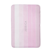 Chique roze streep patroon badmat (Voorkant Verticaal)