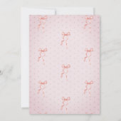 Chique Roze Strik Babyshower Kaart (Achterkant)