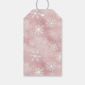 Chique Roze Strik Kerstbal Cadeaulabel (Achterkant)