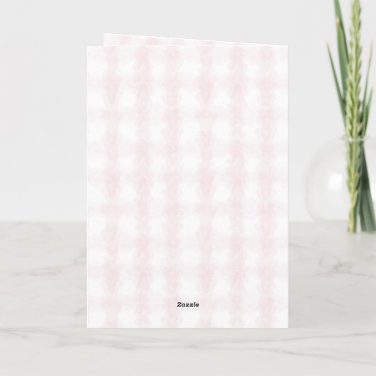 Chique Roze Strik Pompoen Plaid Strepen Kaart (Achterkant)