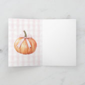 Chique Roze Strik Pompoen Plaid Strepen Kaart (Binnen)