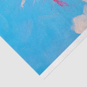 Chique Roze Struisvogel Kunst Whimsical Lente Tissuepapier (Detail)