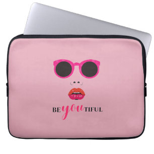 Chique roze‑tint ontwerp met elegantie laptop sleeve
