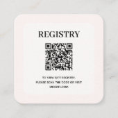 Chique Roze Trouwregister QR Code Informatiekaartje (Voorkant)