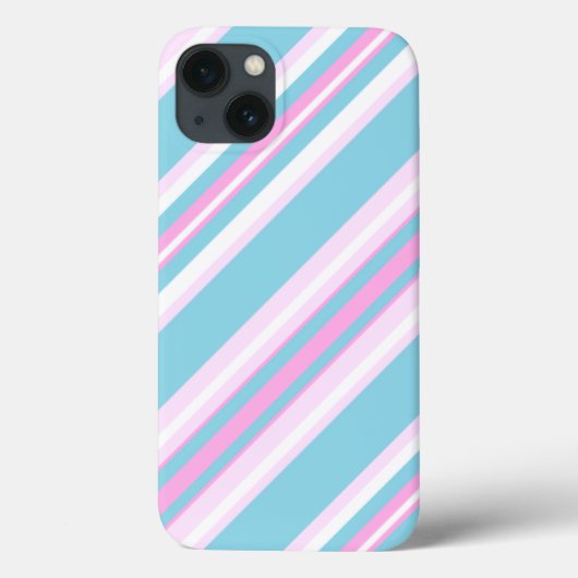 Chique roze turquoise gestreepte hoes Case-Mate iP (Achterkant)