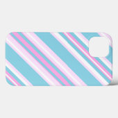 Chique roze turquoise gestreepte hoes Case-Mate iP (Achterkant (horizontaal))