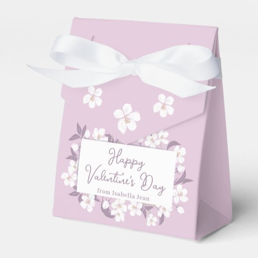 Chique roze Valentijnsdag op maat bloemfeest Bedankdoosjes (Voorkant Zijde)
