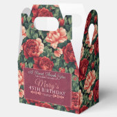 Chique roze verjaardagsfavorietendoos voor zoete t bedankdoosjes (Geopend)