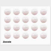 Chique Roze Verlopen Bruidsdouche Ronde Sticker (Vel)