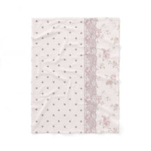 Chique Roze Vintage Bloem- en Stippen Reversibele
