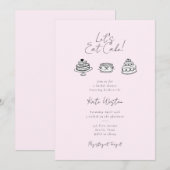 Chique Roze Vintage Bruiloftsfeest Kaart (Voorkant / Achterkant)