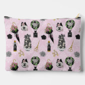 Chique Roze Vintage Toilettas Make-uptas Etui (Achterkant)