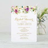 Chique roze Waterverf bloemig Vrijgezellenfeest Kaart (Staand voorkant)