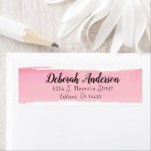 Chique roze Waterverf Etiket (Insitu)