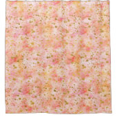 Chique roze Waterverf gouden Confetti Douchegordijn (Voorkant)