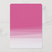 Chique roze Waterverf ombre bruiloft menu (Achterkant)