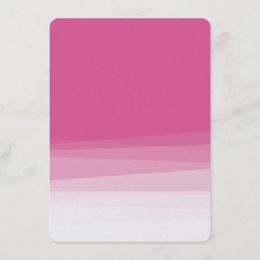 Chique roze Waterverf ombre bruiloft menu (Achterkant)