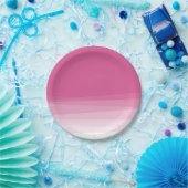 Chique roze Waterverf Ombre Papieren Bordje (Feest)