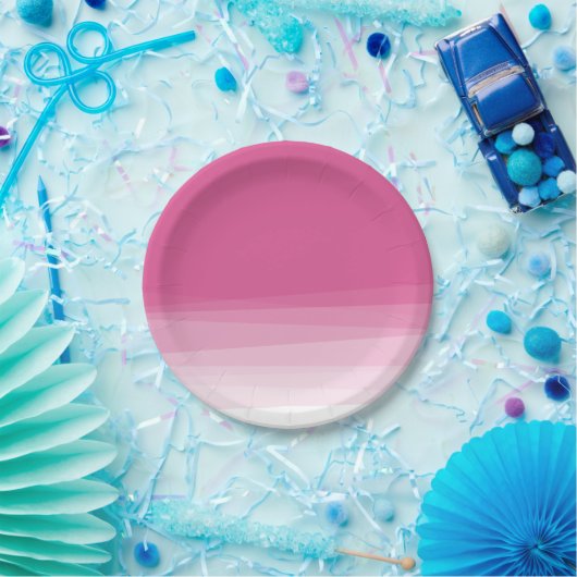 Chique roze Waterverf Ombre Papieren Bordje (Feest)