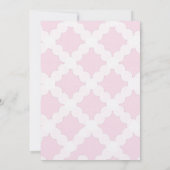 Chique roze wit goud kruisboog Baby doop Kaart (Achterkant)