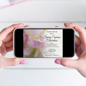 Chique Roze Witte Tulp Lente Equinox Feestviering Kaart