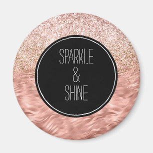 Chique roze zebra print Glitz Magneet