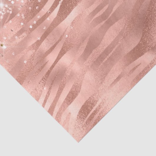 Chique roze zebra print Glitz Tissuepapier (Detail)