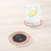 Chique roze zebra print Glitz Zandsteen Onderzetter (Zijkant)