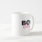 Chique Roze Zwart Boo Baby Quote Koffiemok (Voorkant rechts)
