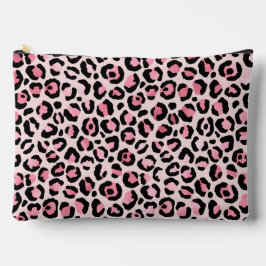 Chique roze zwart luipaard patroon etui