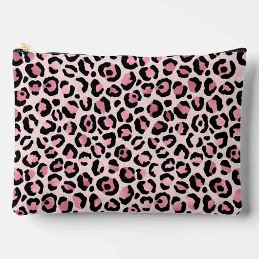 Chique roze zwart luipaard patroon etui (Voorkant)